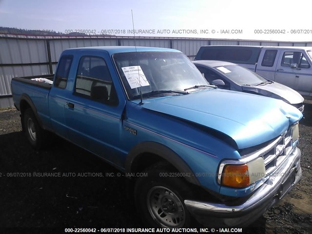1FTCR15X6RPC14235 - 1994 FORD RANGER SUPER CAB BLUE photo 1
