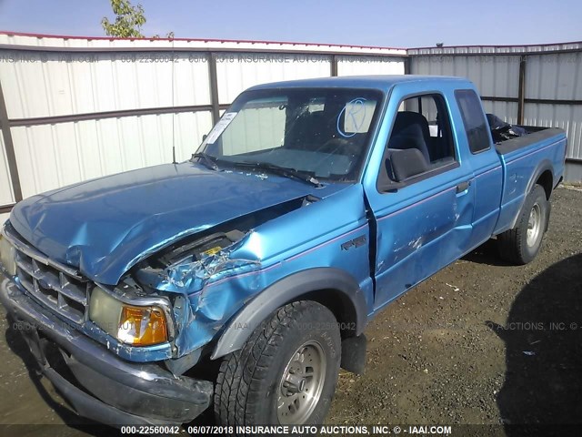 1FTCR15X6RPC14235 - 1994 FORD RANGER SUPER CAB BLUE photo 2
