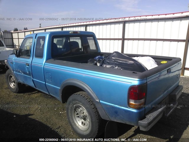 1FTCR15X6RPC14235 - 1994 FORD RANGER SUPER CAB BLUE photo 3