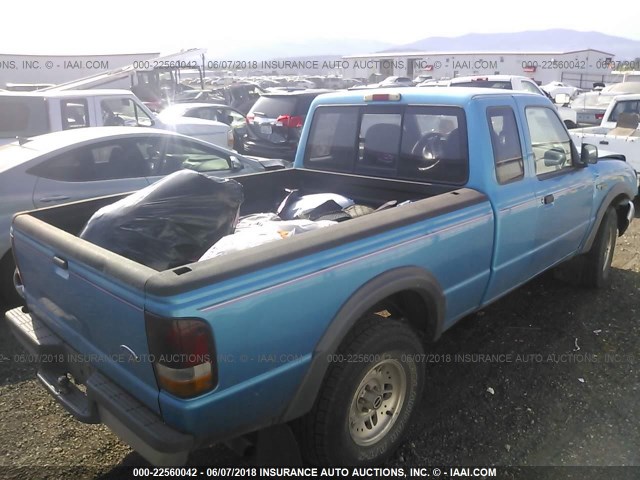 1FTCR15X6RPC14235 - 1994 FORD RANGER SUPER CAB BLUE photo 4