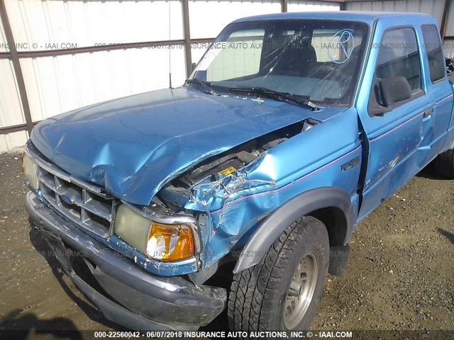 1FTCR15X6RPC14235 - 1994 FORD RANGER SUPER CAB BLUE photo 6