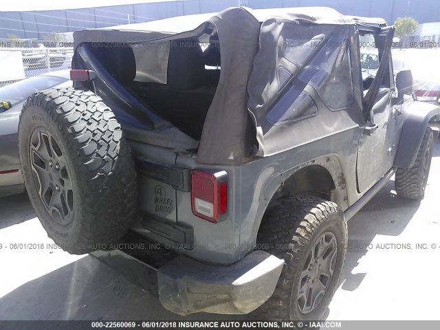 1C4AJWAG7FL583741 - 2015 JEEP WRANGLER SPORT Boz foto 4
