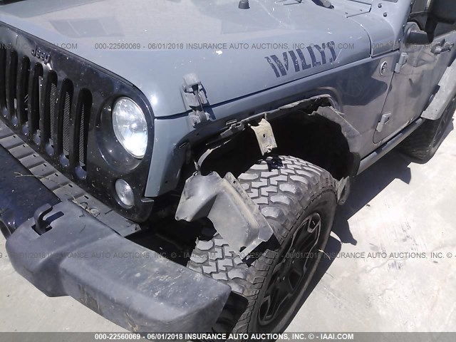 1C4AJWAG7FL583741 - 2015 JEEP WRANGLER SPORT GRAY photo 6