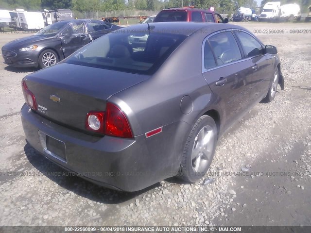 1G1ZC5E17BF176422 - 2011 CHEVROLET MALIBU 1LT ნაცრისფერი ფოტო 4