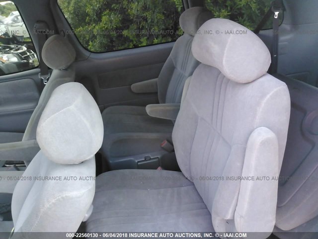 4T3ZF13CX2U425631 - 2002 TOYOTA SIENNA LE/XLE SILVER photo 8