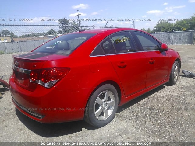 1G1PF5SC3C7299747 - 2012 CHEVROLET CRUZE LT RED photo 4