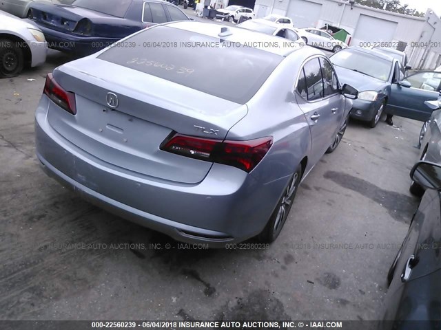 19UUB2F75FA012015 - 2015 ACURA TLX ADVANCE BLUE photo 4
