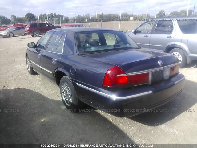 2MEFM74W2YX744488 - 2000 MERCURY GRAND MARQUIS GS BLACK photo 3