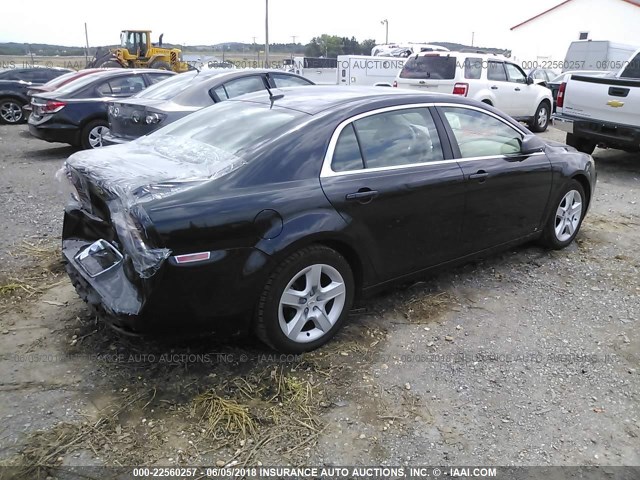 1G1ZB5EB3A4105112 - 2010 CHEVROLET MALIBU LS BLACK photo 4