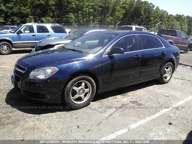 1G1ZA5E07AF284244 - 2010 CHEVROLET MALIBU LS ლურჯი ფოტო 2