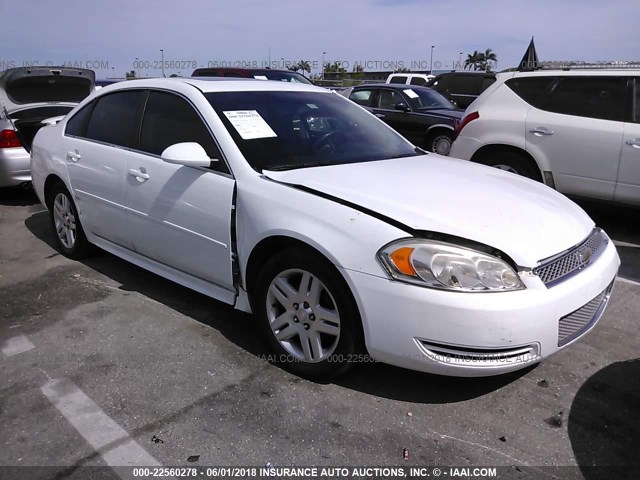 2G1WG5E33D1195391 - 2013 CHEVROLET IMPALA LT WHITE photo 1