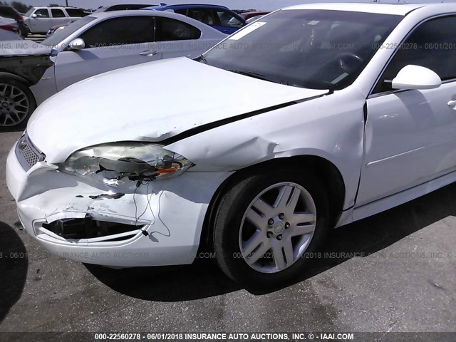 2G1WG5E33D1195391 - 2013 CHEVROLET IMPALA LT WHITE photo 6