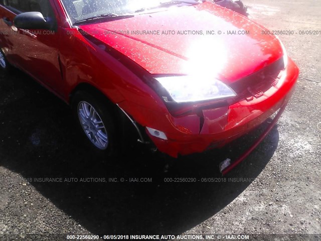 1FAFP31N57W199383 - 2007 FORD FOCUS ZX3/S/SE/SES RED photo 6