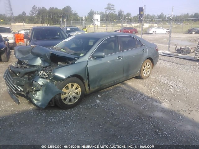 4T1BK46K27U517978 - 2007 TOYOTA CAMRY NEW GENERAT LE/XLE/SE GREEN photo 2