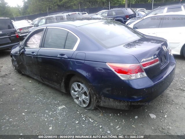 1HGCP2F40CA034857 - 2012 HONDA ACCORD LXP BLUE photo 3