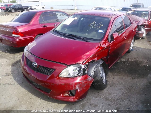 JTDBL40E899031539 - 2009 TOYOTA COROLLA LE/XLE RED photo 2