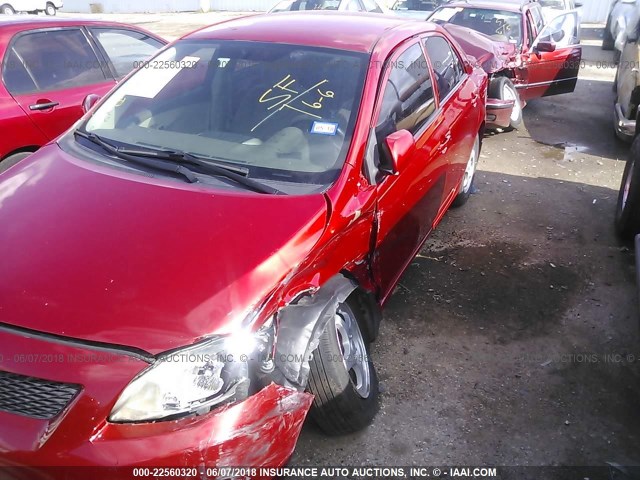 JTDBL40E899031539 - 2009 TOYOTA COROLLA LE/XLE RED photo 6