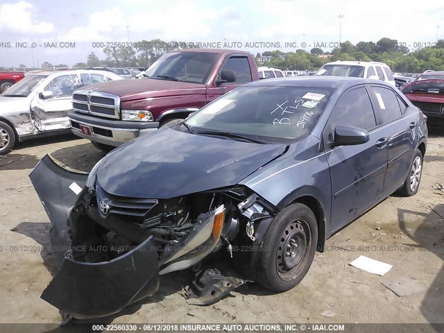 2T1BURHE6GC514176 - 2016 TOYOTA COROLLA L/LE/LE PLS/PRM/S/S PLS GRAY photo 2