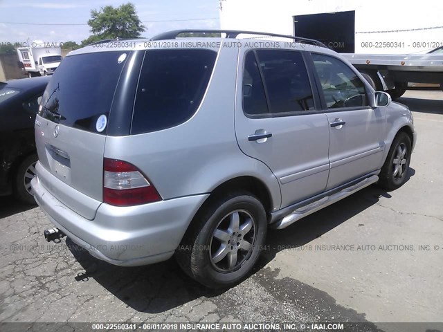 4JGAB75E73A373980 - 2003 MERCEDES-BENZ ML 500 SILVER photo 4