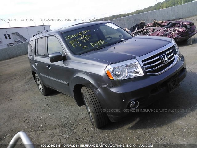 5FNYF4H96FB047524 - 2015 HONDA PILOT TOURING GRAY photo 1