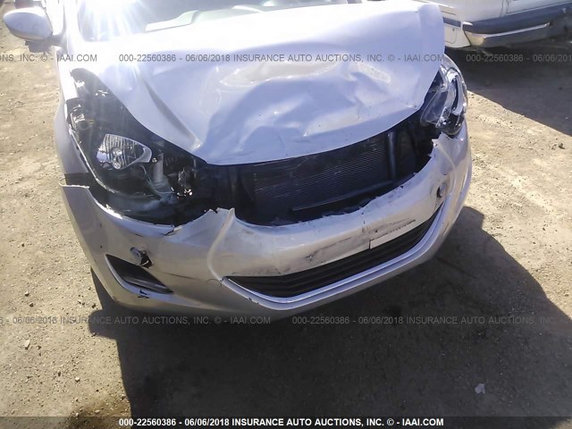 5NPDH4AE8DH160681 - 2013 HYUNDAI ELANTRA GLS/LIMITED SILVER photo 6