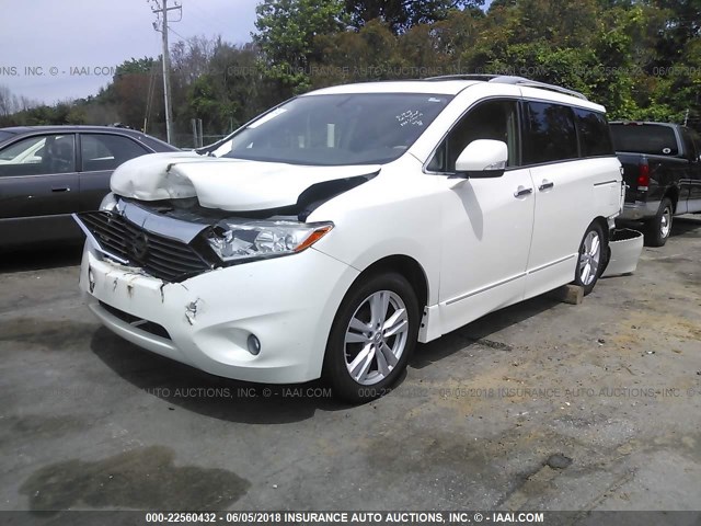 JN8AE2KP9C9033711 - 2012 NISSAN QUEST S/SV/SL/LE WHITE photo 2