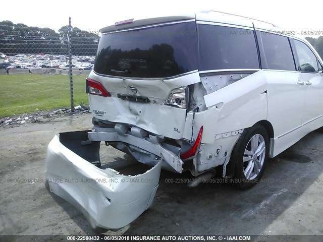 JN8AE2KP9C9033711 - 2012 NISSAN QUEST S/SV/SL/LE WHITE photo 6