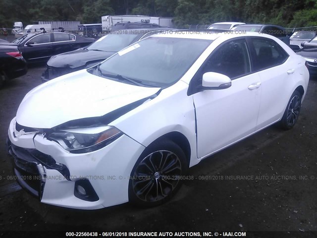 2T1BURHE8EC221456 - 2014 TOYOTA COROLLA L/LE/LE PLS/PRM/S/S PLS WHITE photo 2