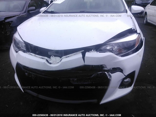 2T1BURHE8EC221456 - 2014 TOYOTA COROLLA L/LE/LE PLS/PRM/S/S PLS WHITE photo 6