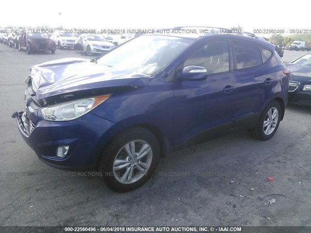 KM8JU3AC4DU593004 - 2013 HYUNDAI TUCSON GLS/LIMITED 蓝色 照片 2