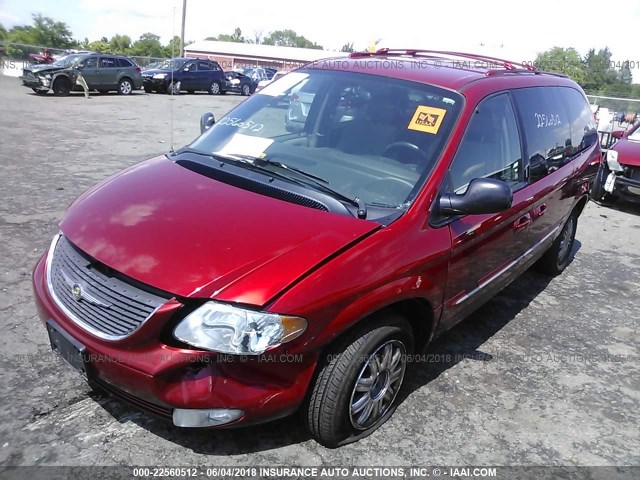 2C8GP64L84R517543 - 2004 CHRYSLER TOWN & COUNTRY LIMITED RED photo 2