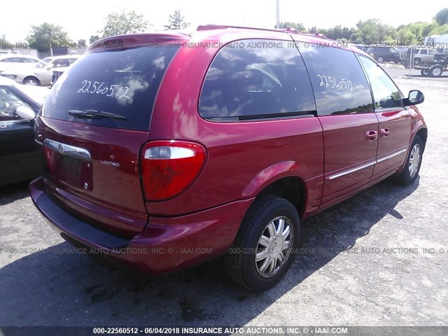 2C8GP64L84R517543 - 2004 CHRYSLER TOWN & COUNTRY LIMITED RED photo 4