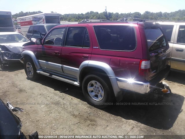 JT3GN87R4W0066289 - 1998 TOYOTA 4RUNNER LIMITED BURGUNDY photo 3