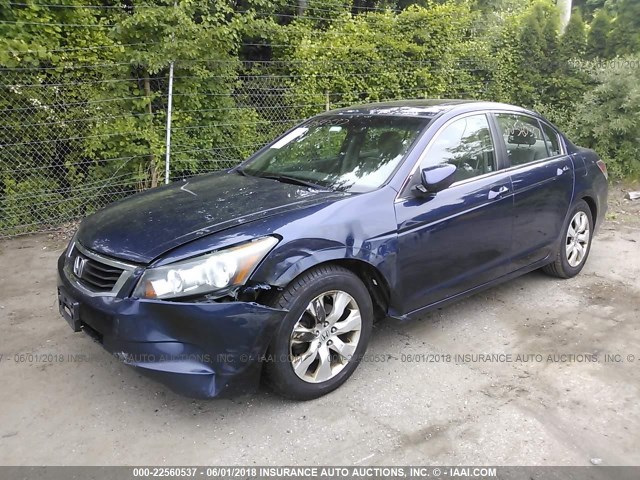 1HGCP2F85AA033798 - 2010 HONDA ACCORD EXL BLUE photo 2