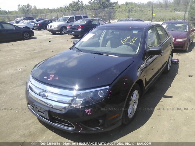 3FAHP0GA2AR285885 - 2010 FORD FUSION S BLACK photo 2