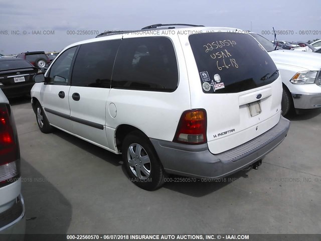 2FMZA51431BC14835 - 2001 FORD WINDSTAR LX WHITE photo 3