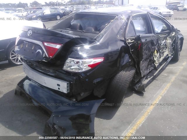 4T1BF1FK6FU916569 - 2015 TOYOTA CAMRY LE/XLE/SE/XSE BLACK photo 4