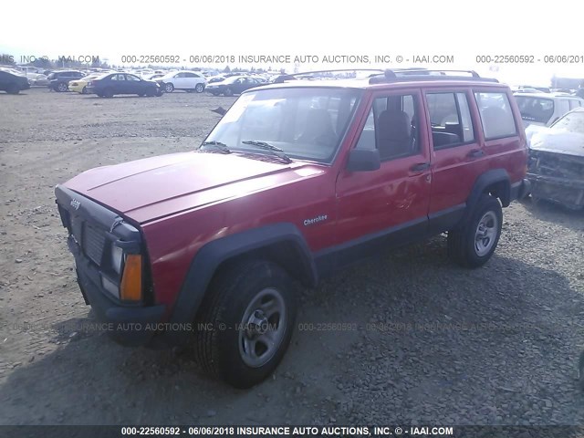 1J4FJ68S6TL323644 - 1996 JEEP CHEROKEE SPORT/CLASSIC წითელი ფოტო 2