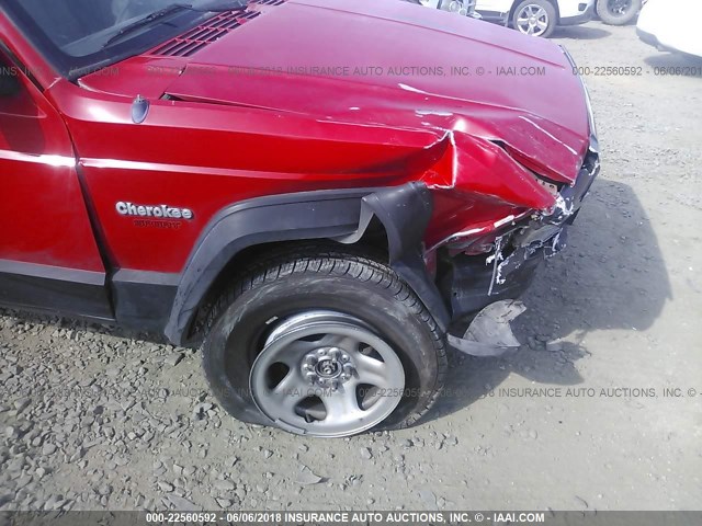 1J4FJ68S6TL323644 - 1996 JEEP CHEROKEE SPORT/CLASSIC წითელი ფოტო 6