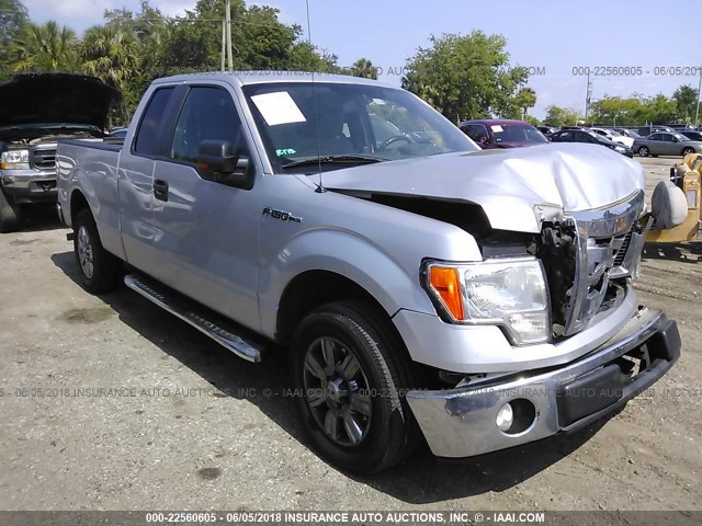 1FTFX1CF9CFB21445 - 2012 FORD F150 SUPER CAB SILVER photo 1