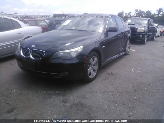 WBANV13558CZ50690 - 2008 BMW 528 XI BLACK photo 2