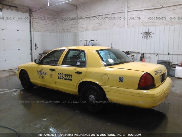 2FAHP71V38X177355 - 2008 FORD CROWN VICTORIA POLICE INTERCEPTOR YELLOW photo 3