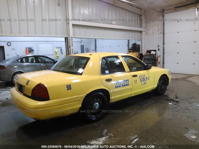 2FAHP71V38X177355 - 2008 FORD CROWN VICTORIA POLICE INTERCEPTOR YELLOW photo 4