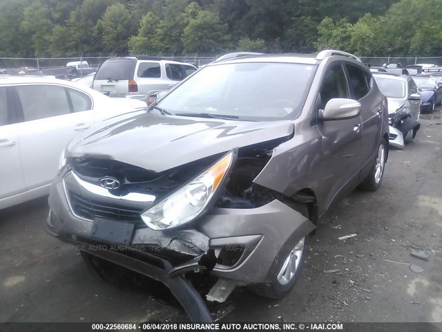 KM8JUCAC2BU311195 - 2011 HYUNDAI TUCSON GLS/LIMITED 棕色 照片 2