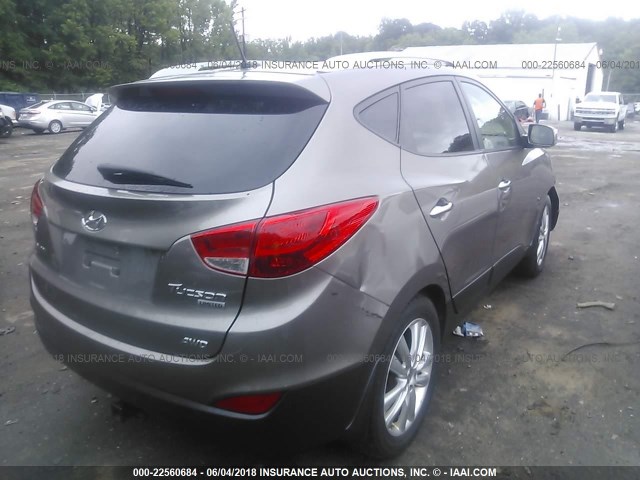 KM8JUCAC2BU311195 - 2011 HYUNDAI TUCSON GLS/LIMITED 棕色 照片 4