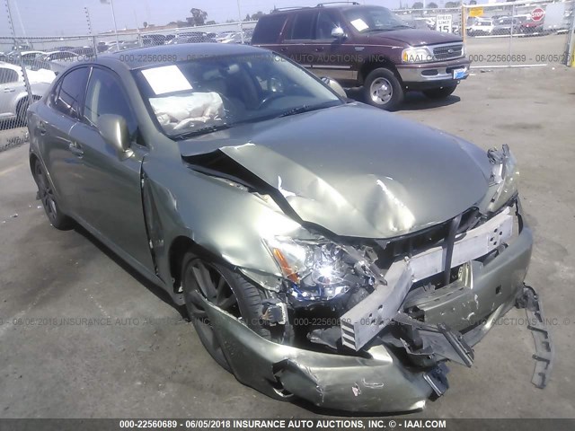 JTHBK262485051912 - 2008 LEXUS IS 250 GREEN photo 1