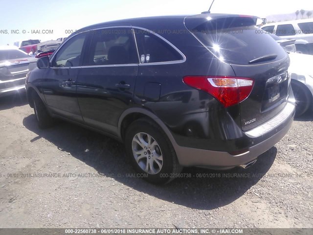 KM8NU13C37U011062 - 2007 HYUNDAI VERACRUZ GLS/SE/LIMITED BLACK photo 3