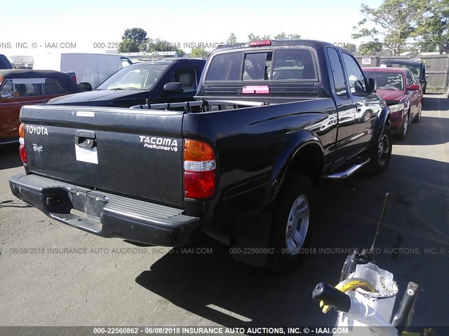 5TESN92N64Z311803 - 2004 TOYOTA TACOMA XTRACAB PRERUNNER 黑色 照片 4