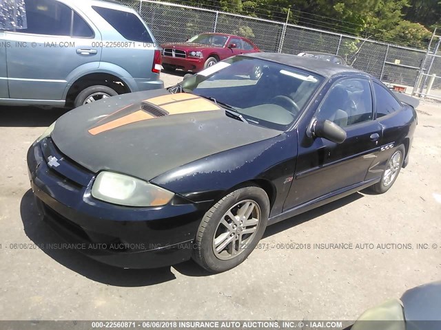 1G1JH12FX37154577 - 2003 CHEVROLET CAVALIER LS SPORT BLACK photo 2