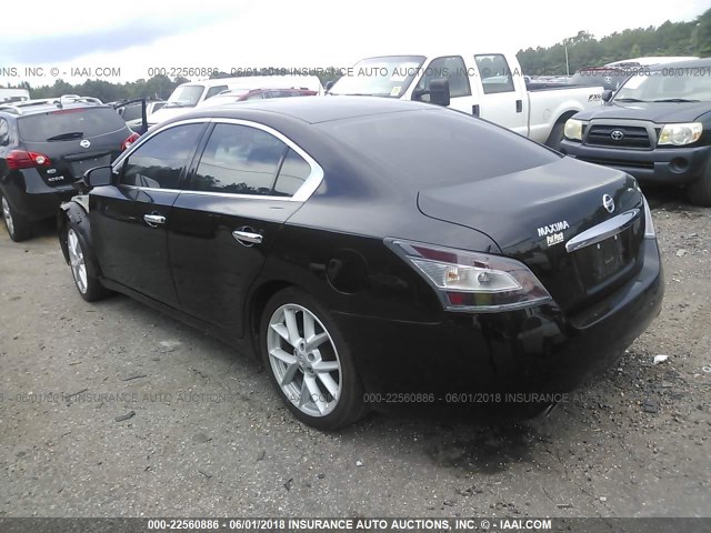 1N4AA5AP9DC809579 - 2013 NISSAN MAXIMA S/SV BLACK photo 3